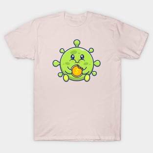 Cute virus with money cartoon 2 T-Shirt